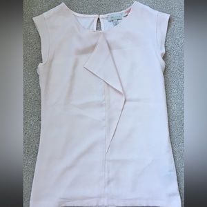 Blush colored cap sleeve top